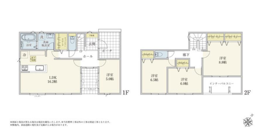 取手市光風台3丁目　新築戸建の間取り