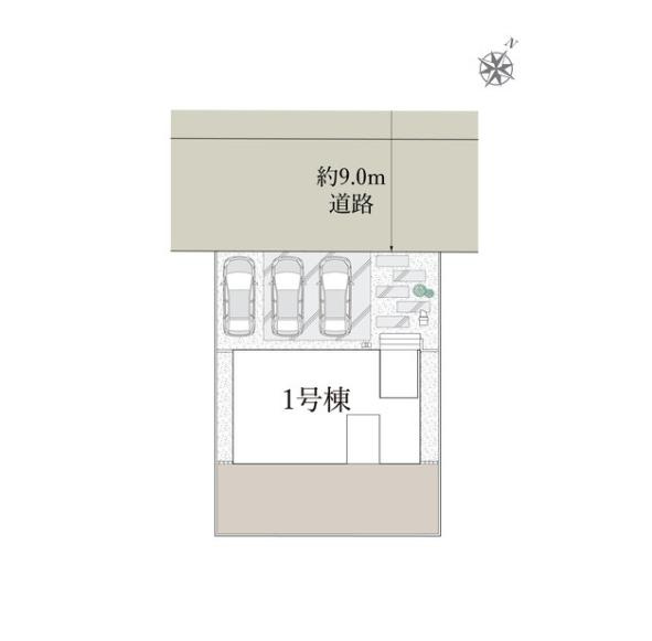 取手市光風台3丁目　新築戸建の区画図
