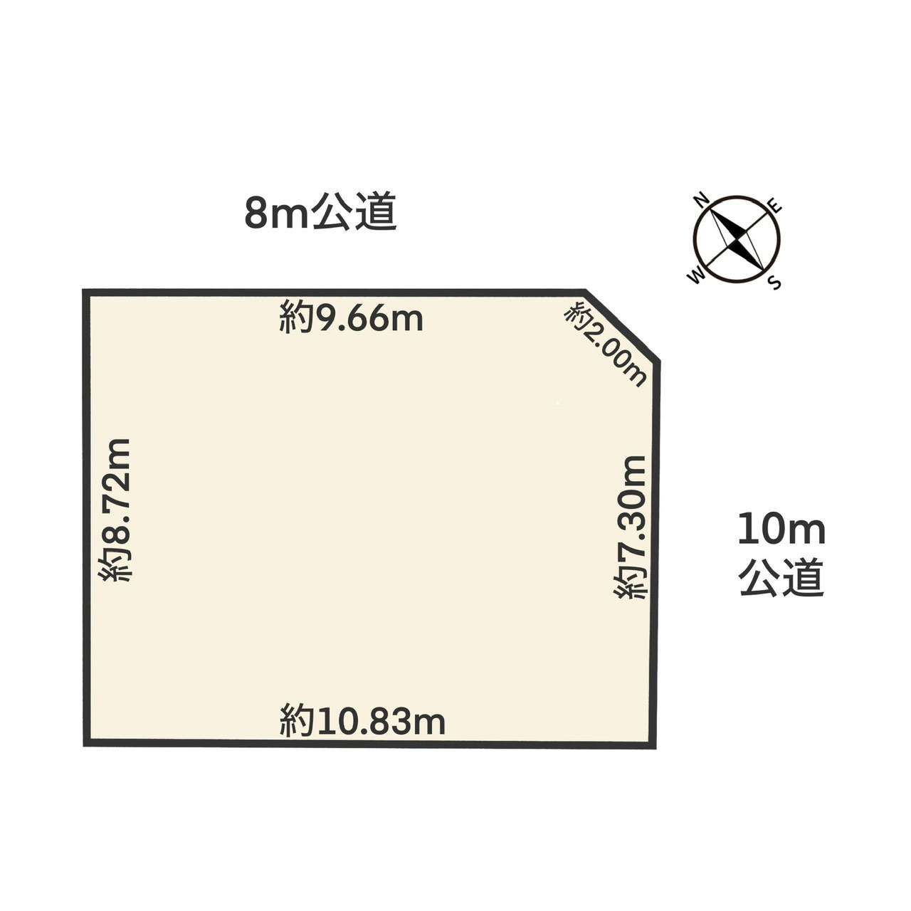 発寒11条5丁目土地の土地図|南東・北東角地。建築参考プラン例ございます♪
