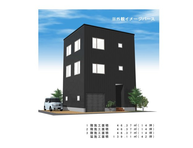 発寒11条5丁目土地の土地図＋建物プラン例|建物プラン例）建物本体価格2700万円（税別）※Pスペースアスファルト舗装込み※地盤調査および杭打ち別※間取り変更・仕様変更別途要お見積り