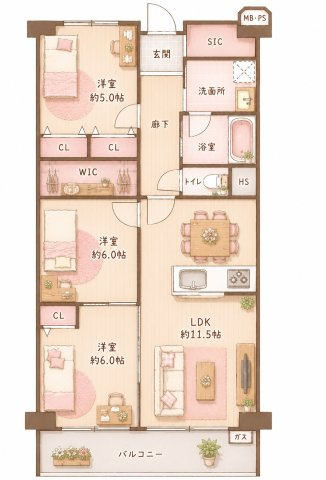 サニーコーポ守口の間取り|間取り図はいかがですか？ご希望を叶える間取りですか？リビングの広さは？水回りの位置は？カウンターキッチン？など色々な情報が集約されています。弊社ではリフォームなどのご相談も承っております。