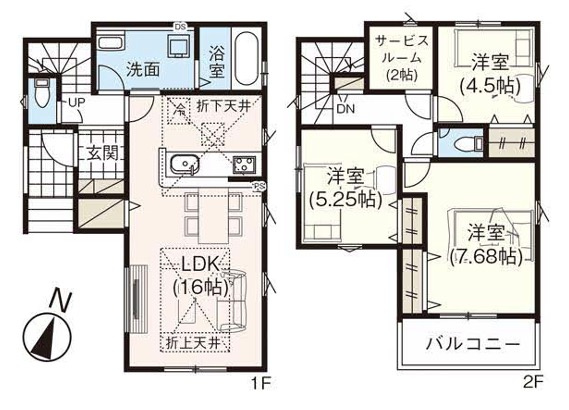 [新築住宅] さいたま市北区奈良町 11期 全2棟の間取り