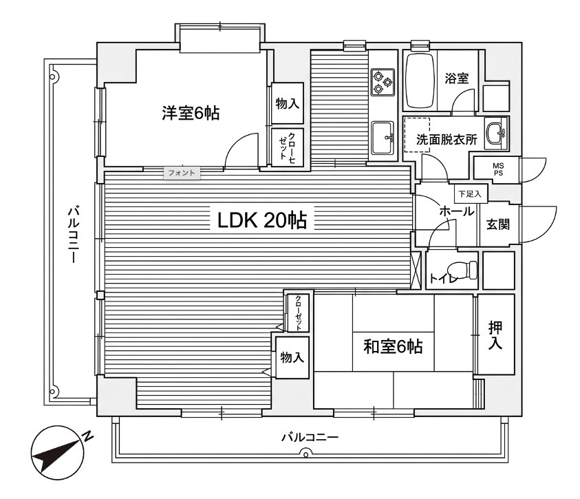[中古住宅] クリオ上尾壱番館の間取り