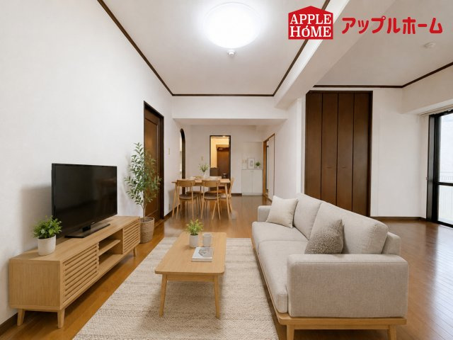 [中古住宅] クリオ上尾壱番館の居間・リビング|１日の長い時間を過ごす大切なリビングだから、広さ日当たりとことんこだわりましょう♪ぜひこの空間を実際にご体感ください！
※家具はCGです