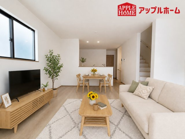 [新築住宅] さいたま市中央区鈴谷7丁目 全6棟のその他|人気の対面式キッチンで会話も弾みます！お食事の準備をしながらでもご家族とのコミュニケーションを楽しめますね♪
※家具はCGです