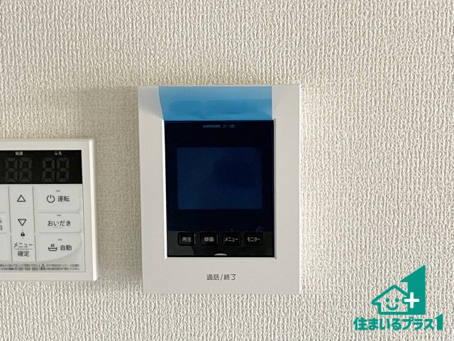■枚方市牧野下島町　新築一戸建ての防犯設備|カラーモニターインターホン！声だけでなく来訪者の姿や顔がモニターで確認できるので、小さなお子様がいらっしゃるご家庭でも安心できます！