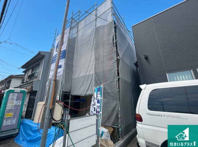 ■枚方市牧野下島町　新築一戸建ての外観|現在の進捗状況です！順調に作業進行中、完成が待ち遠しいです！詳細の間取り等、お気軽にお問い合わせください！