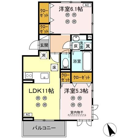 熊本市東区東京塚町のアパート