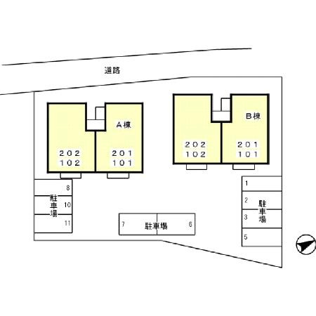 ロイヤルアベニール Ａ・Ｂの区画図