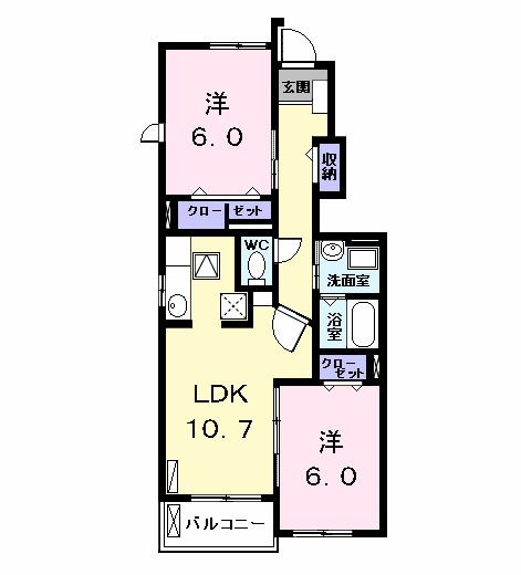 フレール　Ⅱの間取り