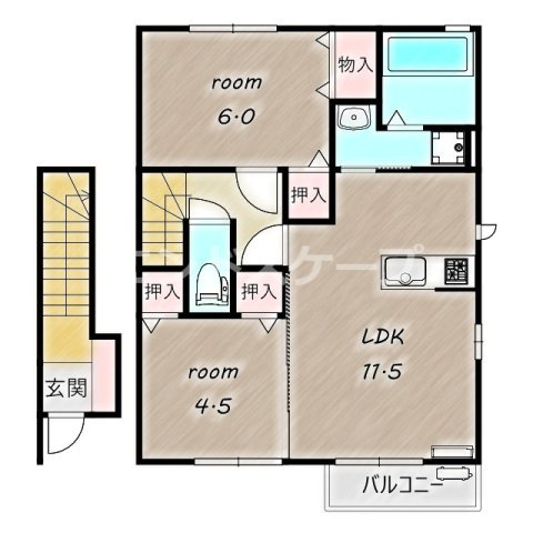 アンジュの間取り|高崎、前橋のお部屋探しはエンドスケープまで！お客様の理想お聞かせ下さい♪
