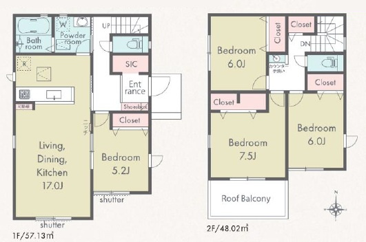 西尾市一色町対米01期　新築分譲住宅　全3棟　1号棟