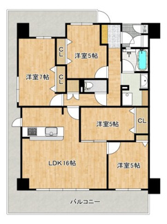 【間取り】 | バンベール堺 | 広々４ＬＤＫ！ペット飼育可能！大切なペットと暮らす癒しの住まい！ゆとりある間取りで子供部屋や趣味のお部屋も作れますね！