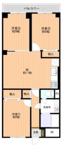 南白川台ハイツの間取り