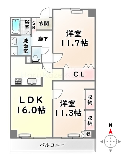 【間取り】 | グランデ元塩【名古屋市賃貸・SRC造】