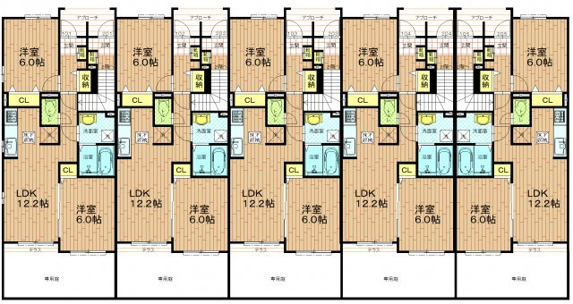 ベルドミール・ドゥの間取り|１階間取図