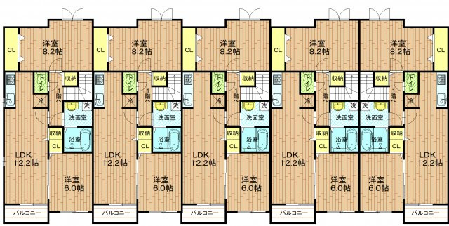 ベルドミール・ドゥの間取り|２階間取図