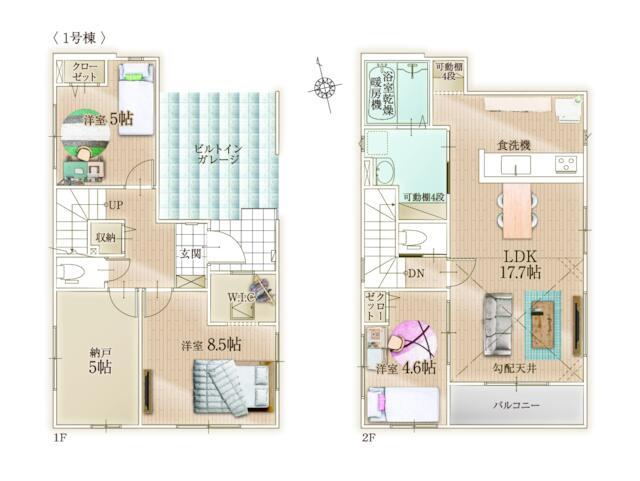 福岡市早良区南庄３丁目の新築一戸建の間取り| 