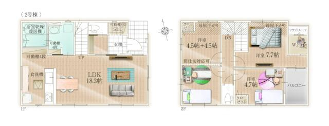 福岡市早良区南庄３丁目の新築一戸建の間取り| 