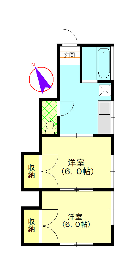 コーポ柳田の間取り|間取り図
