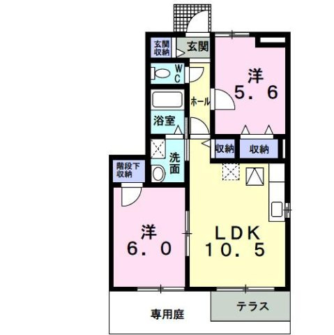プラーノ川瀬　Ｂの間取り