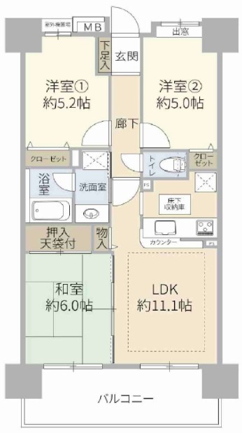 レーベンハイム朝霞台の間取り
