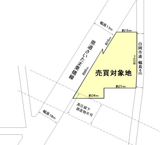 『県道さいたま栗橋線』沿　店舗用地の区画図