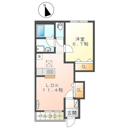 MAISON DE ARNAGEの間取り|★エアコン★角部屋★浴室乾燥★南向き★追い焚き★シャッター★