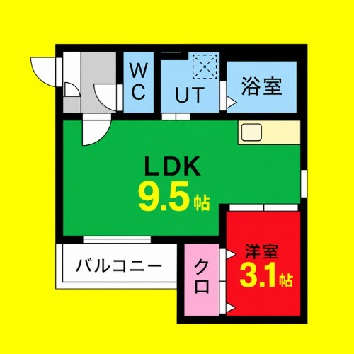 crecia浄心(クレシアジョウシン)　名古屋市賃貸　仲介手数料無料の間取り