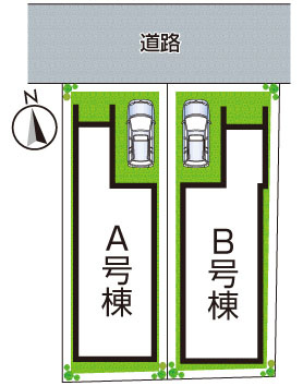 高槻市富田町　新築一戸建ての区画図|全2区画