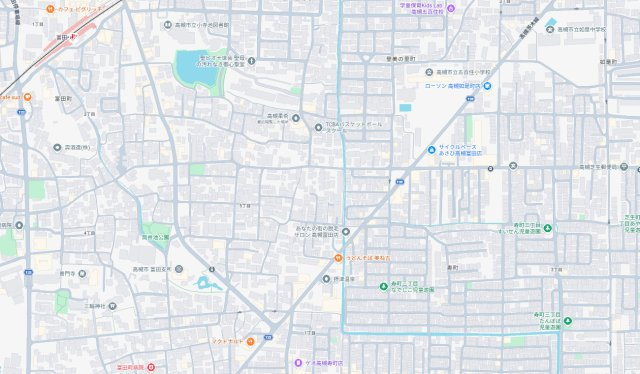 高槻市富田町　新築一戸建ての地図
