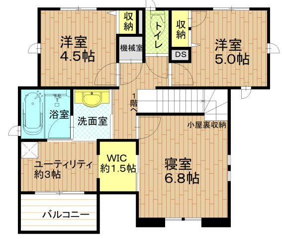 白岡市西１０丁目築浅中古戸建の間取り|２階間取図