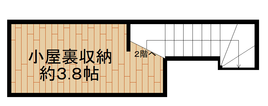 白岡市西１０丁目築浅中古戸建の間取り|小屋裏収納