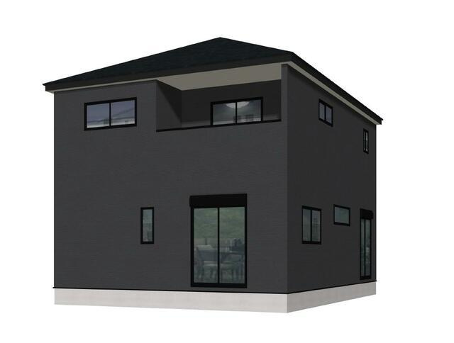 神埼市神埼町田道ヶ里の新築一戸建の外観パース| 