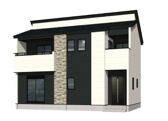 三養基郡上峰町大字坊所の新築一戸建の外観パース| 