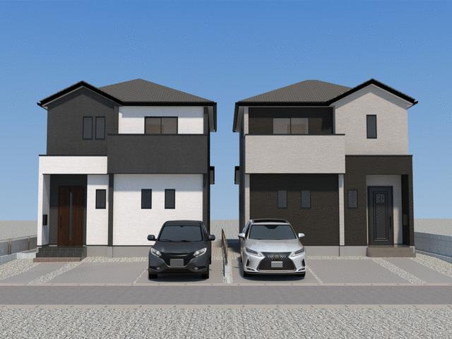 佐賀市開成２丁目の新築一戸建の外観パース| 