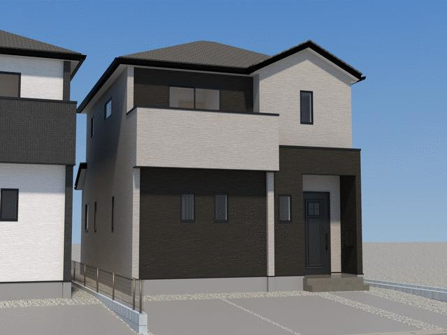 佐賀市開成２丁目の新築一戸建の外観パース| 