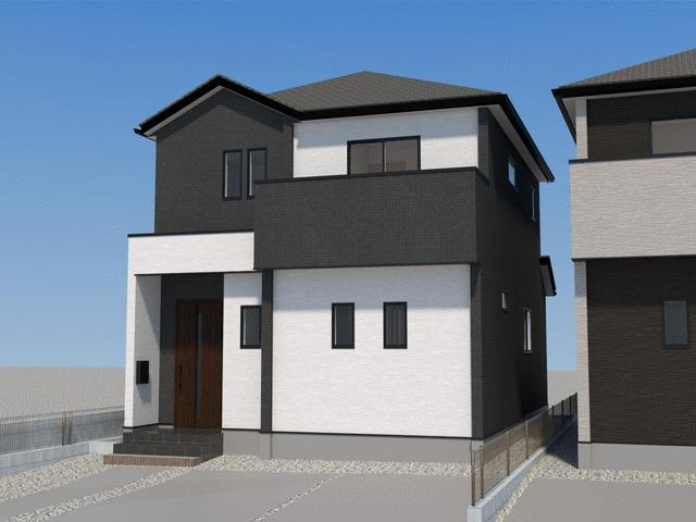 佐賀市開成２丁目の新築一戸建の外観パース| 