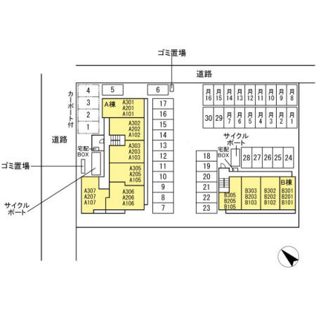【区画図】 | PRESTIGEA72　Ａ棟