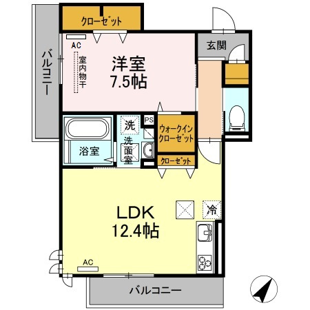 【間取り】 | PRESTIGEA72　Ａ棟