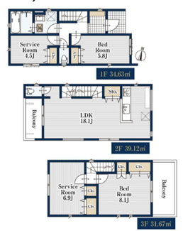 | 【名古屋市守山区西島町2−21新築戸建1号棟】仲介手数料無料！守山小学校・守山中学校
