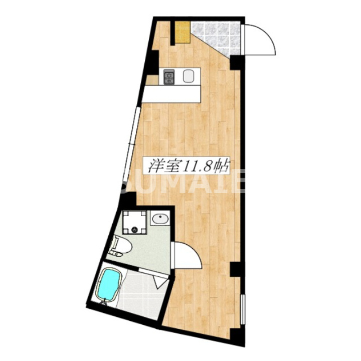 trias.sの間取り|角部屋です♪