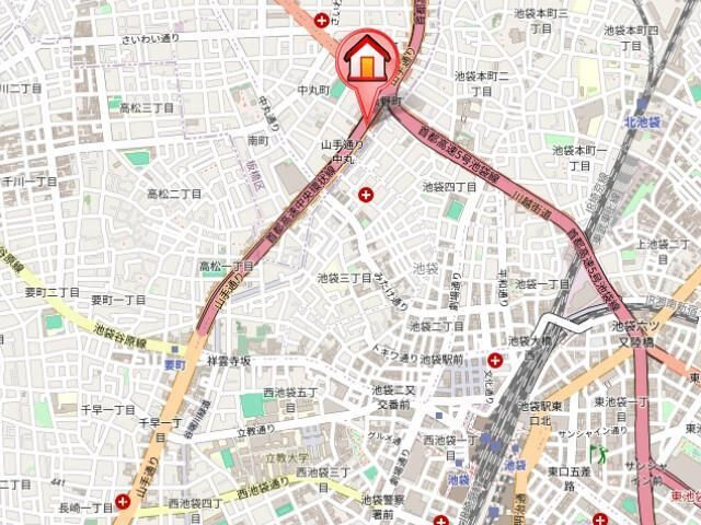 【地図】レジディア池袋ウエスト 