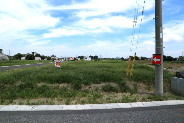 上川崎全８区画Ｎｏ,８の前面道路含む現地写真|西側市道より撮影　No.5～No.8