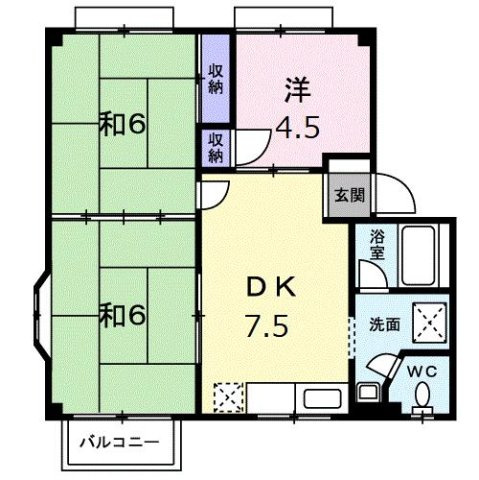 コスモハイツＴＵＲＵの間取り