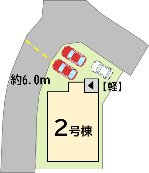 新築住宅　金剛１丁目１期の区画図|1号棟～6号棟までご紹介が可能です。
093-695-1238㈱土地空間堂までお気軽にお問い合わせください。