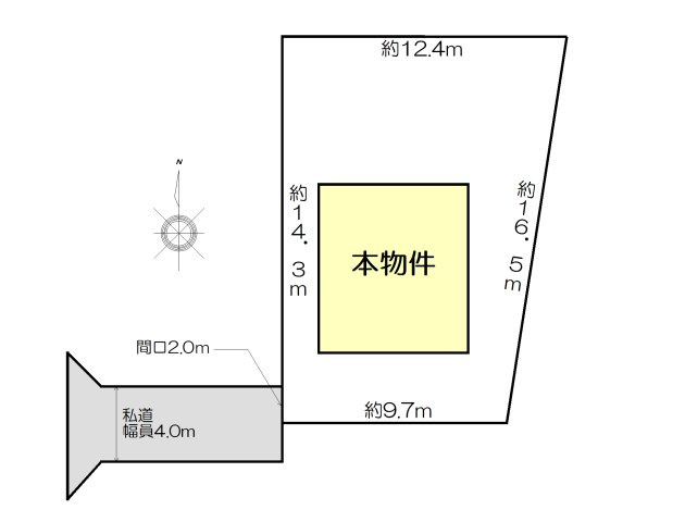 白岡市西4丁目　戸建ての区画図