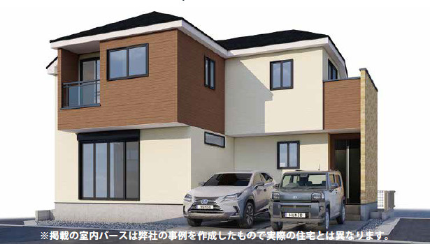 加古郡播磨町古田1期（全1棟）1号棟の外観パース|現在建築中。
