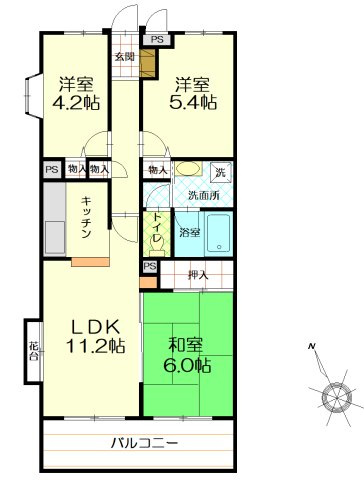 パレ・ドール久喜Ⅲの間取り|間取り：3LDK