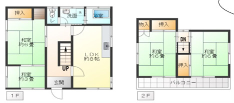 久喜市伊坂中古戸建の間取り